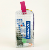 Happier label clear brick pouch pink【SEONGSU TREND COLLECTOR ITEM】
